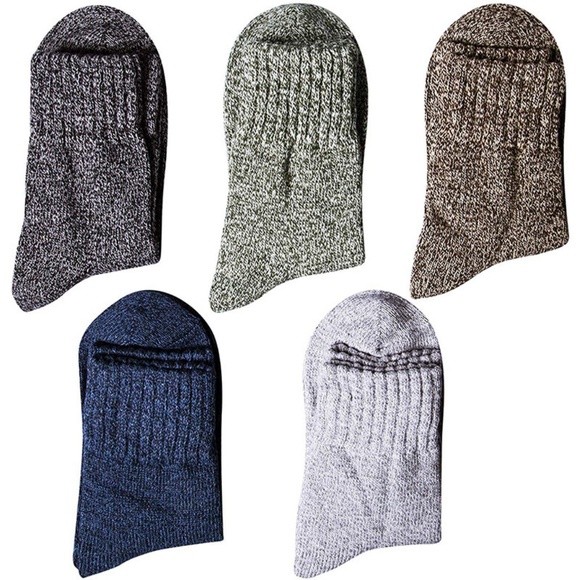 5 Pairs Men's Vintage Socks Cony Hair - Picture 4 of 8